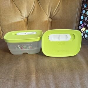 Tupperware Brand New Lime Green and Clear Containers
